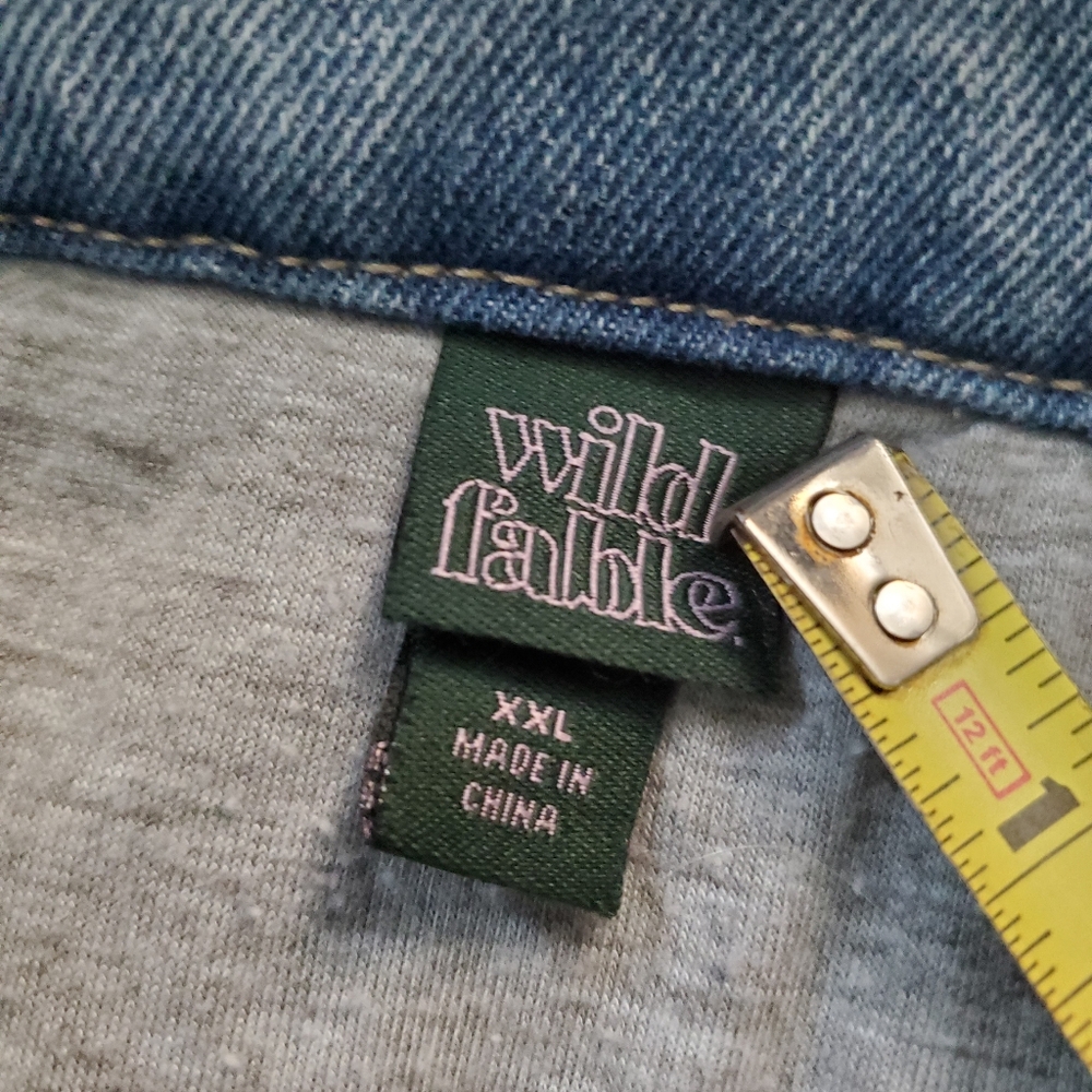 WILD FABLE Faux Sherpa Jersey Lined Jean Jacket XXL - Picture 5 of 9